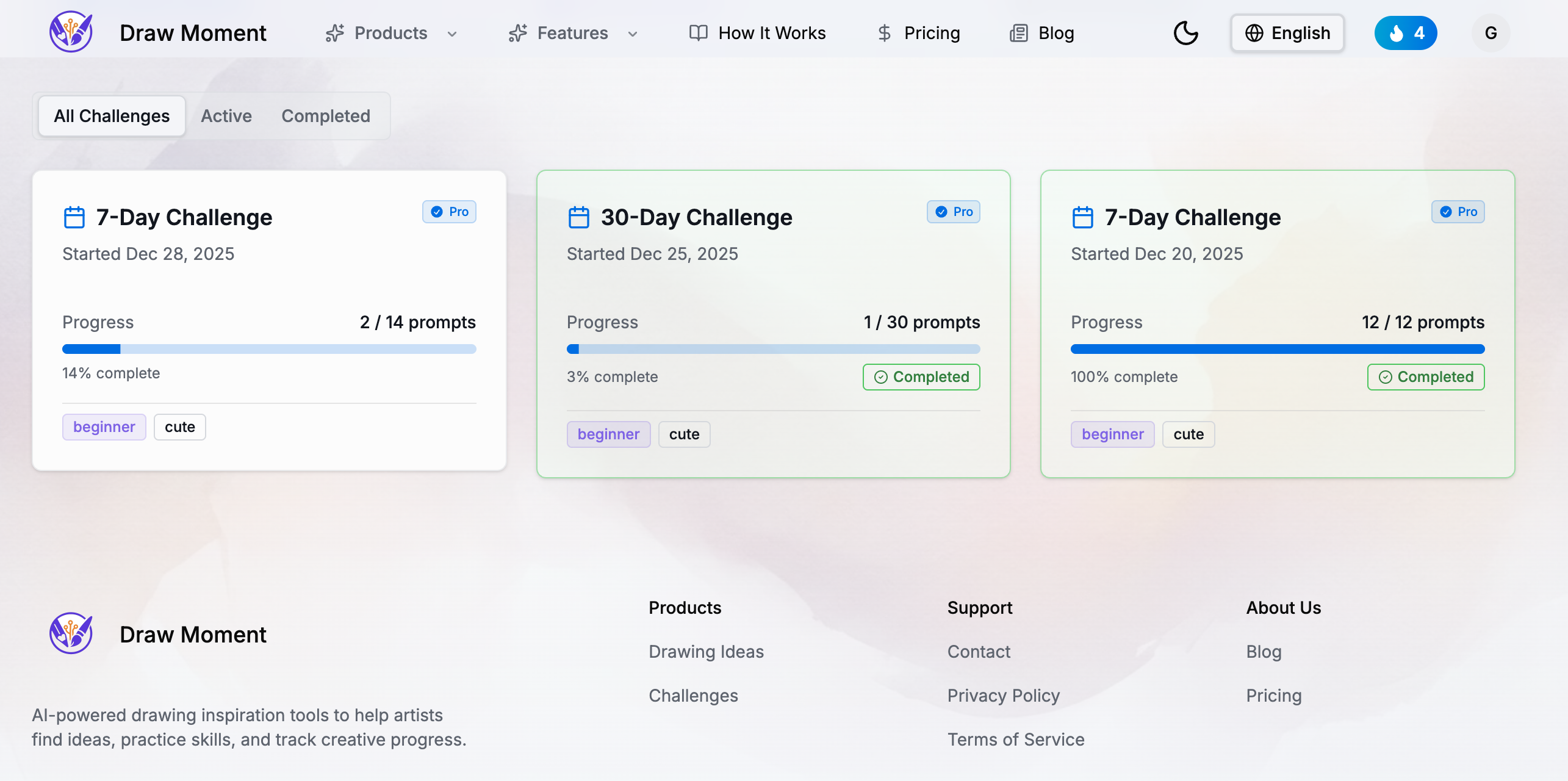 Challenge From https://www.drawmoment.com