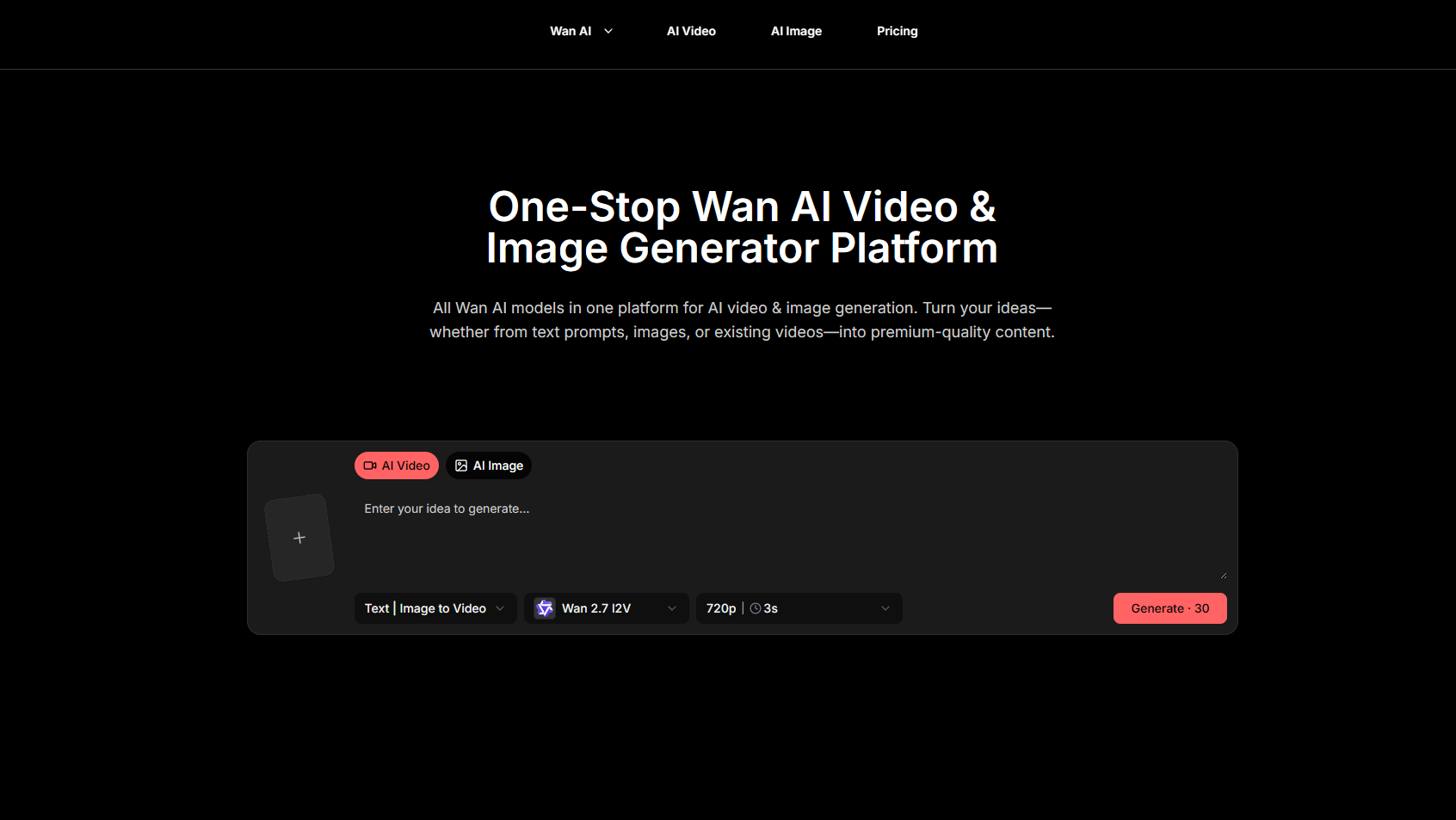 Cover image for TOWAN AI: One-Stop WAN AI Video & Image Generator