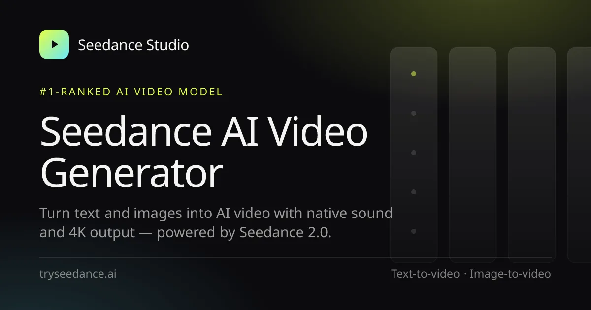 Cover image for Seedance Studio