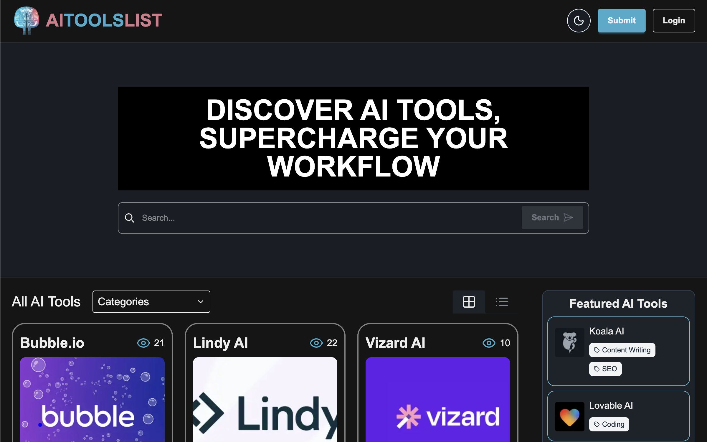 Cover image for AI Tools List