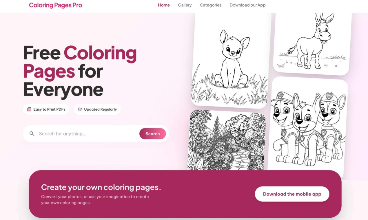 Cover image for Coloring Pages Pro