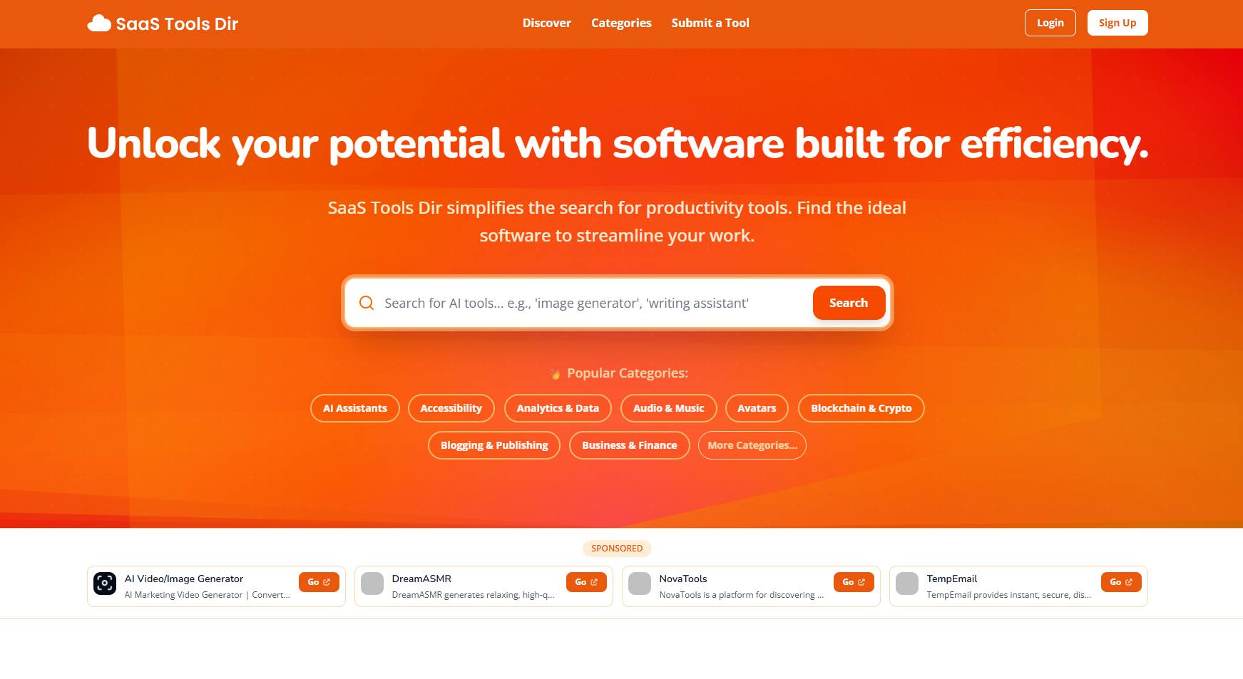 Cover image for Discover the Best Productivity Tools with SaaS Tools Dir