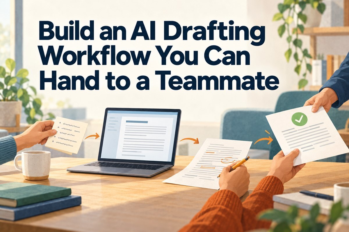 Cover image for Build an AI Drafting Workflow You Can Hand to a Teammate