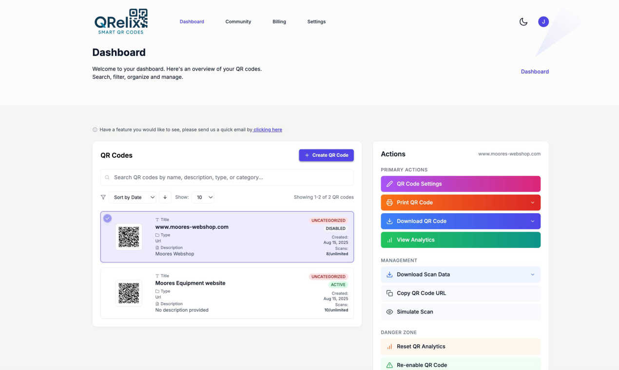 Cover image for QRelix