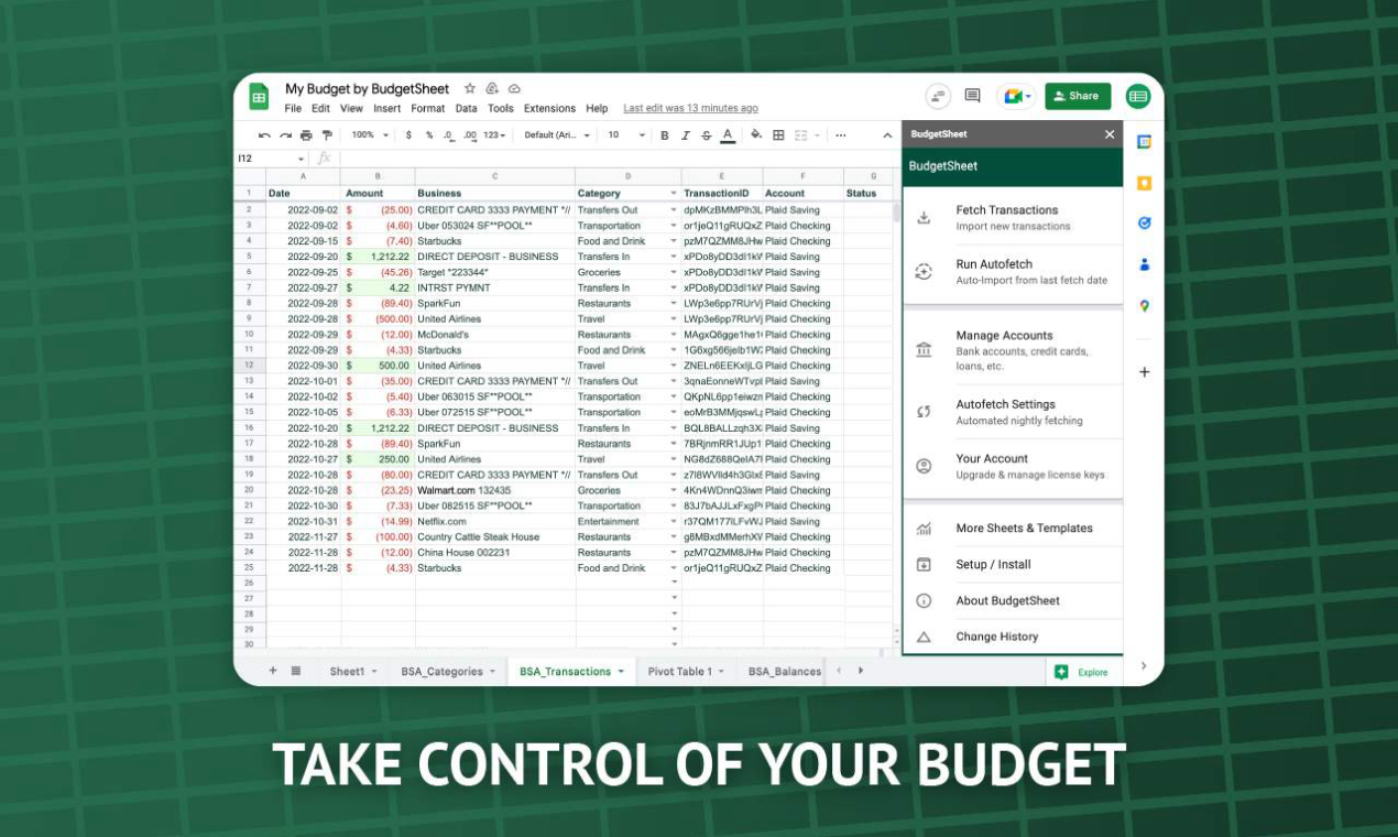 Cover image for BudgetSheet