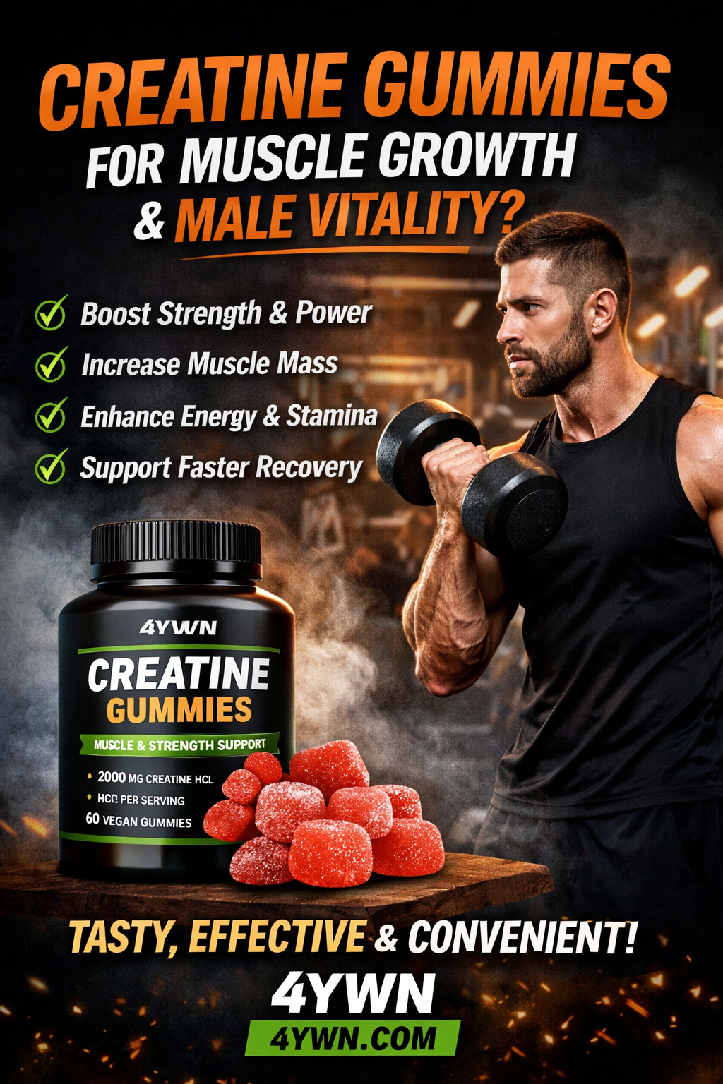 Cover image for Creatine Gummies for Muscle Growth: Are They the Best Gummies for Male Vitality?