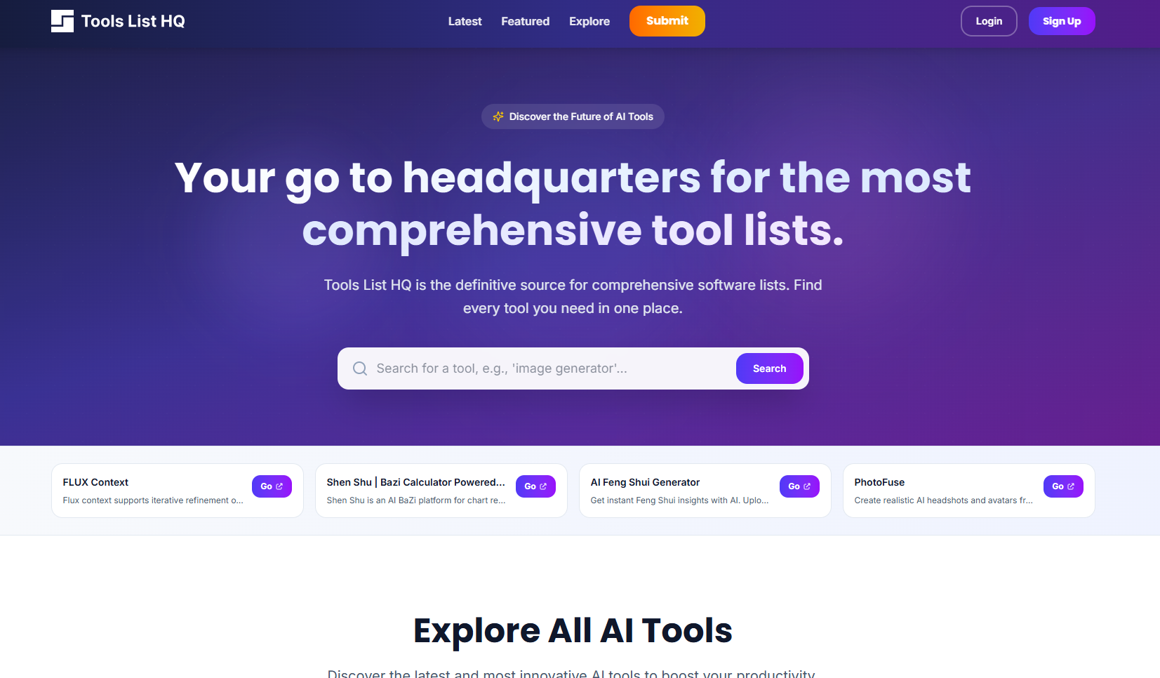 Cover image for Tools List HQ