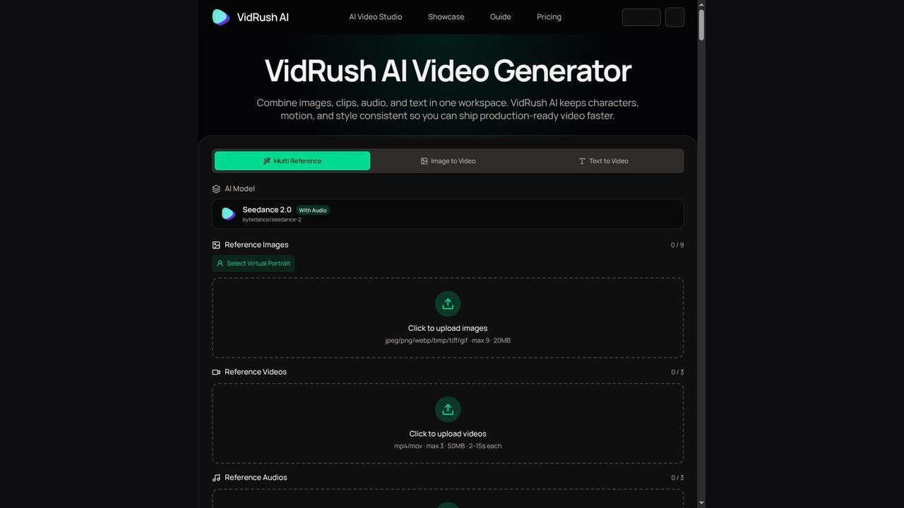 Cover image for VidRush AI – AI Long Video Generator with Multi-Modal Input