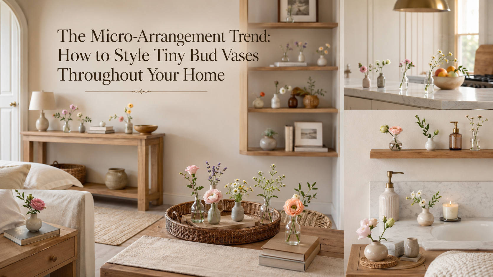 Cover image for The Micro-Arrangement Trend: How to Style Tiny Bud Vases Throughout Your Home
