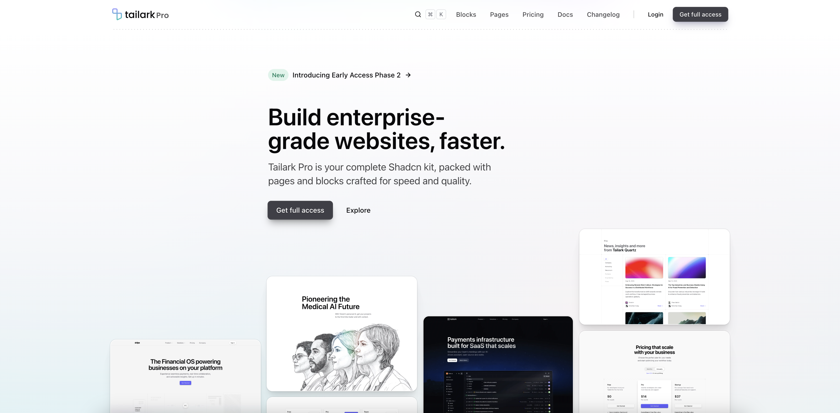 Cover image for Tailark Pro: Build enterprise-grade websites, faster.