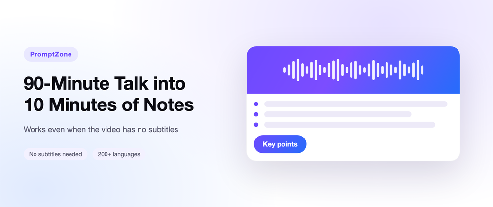 Cover image for How I Turned a 90-Minute Talk Into Ten Minutes of Notes I Can Actually Search