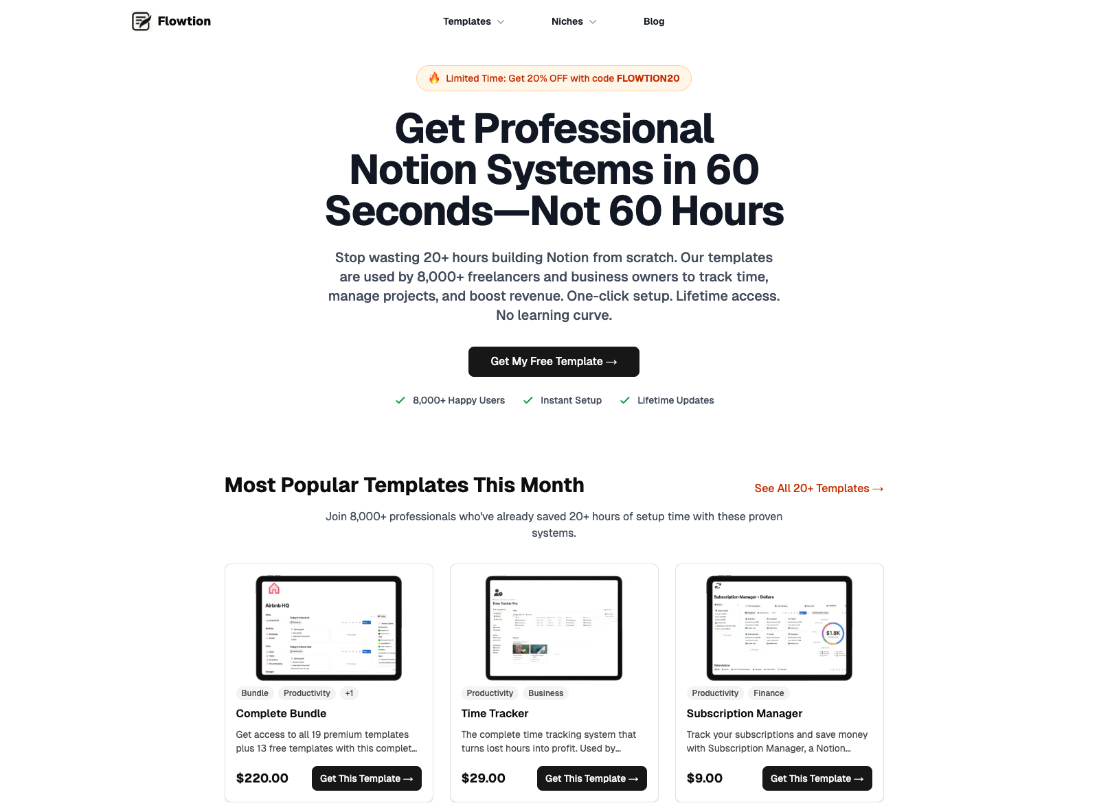 Cover image for Flowtion: Get Professional Notion Systems in 60 Seconds