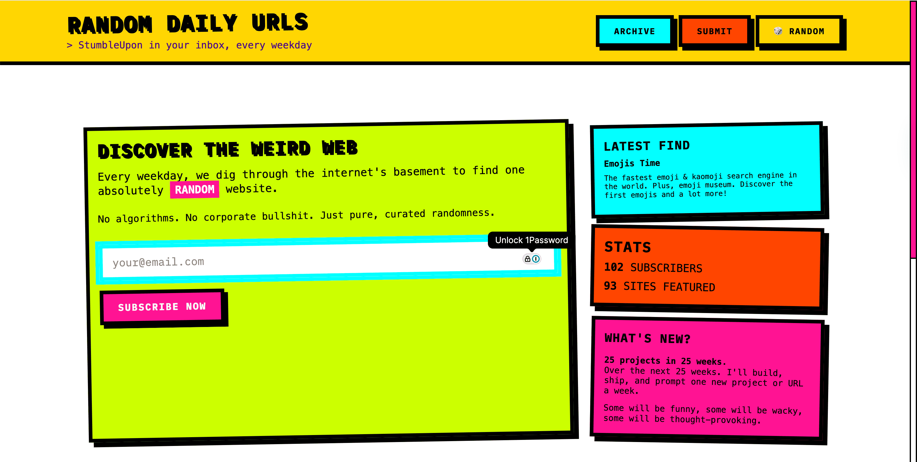 Cover image for Random Daily Urls