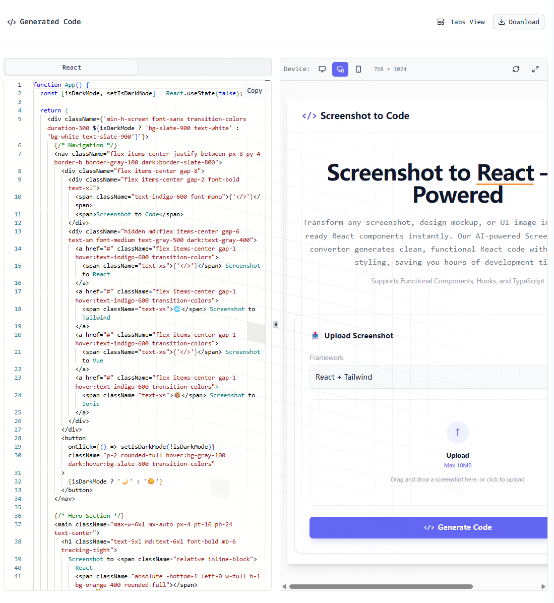 Cover image for 🚀 Turn any UI Screenshot into Clean Code instantly with AI
