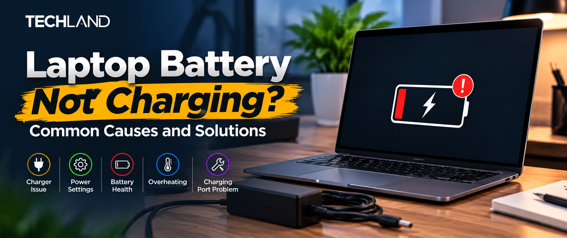 Cover image for Laptop Battery Not Charging? Common Causes and Solutions