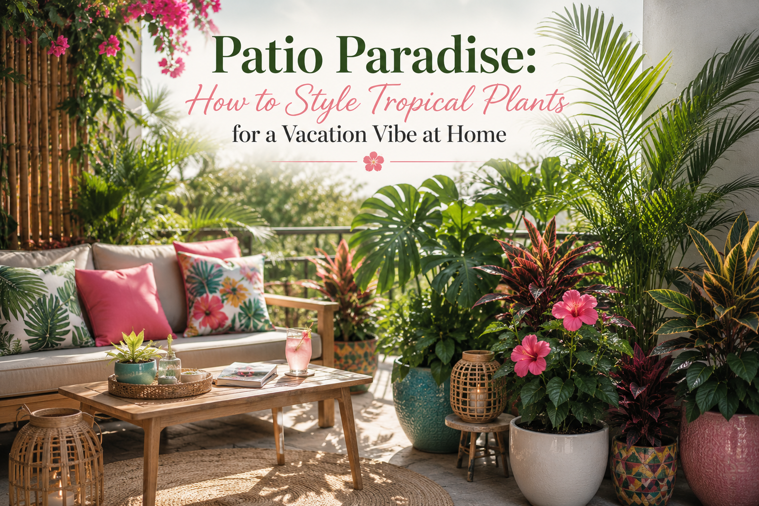 Cover image for Patio Paradise: How to Style Tropical Plants for a Vacation Vibe at Home