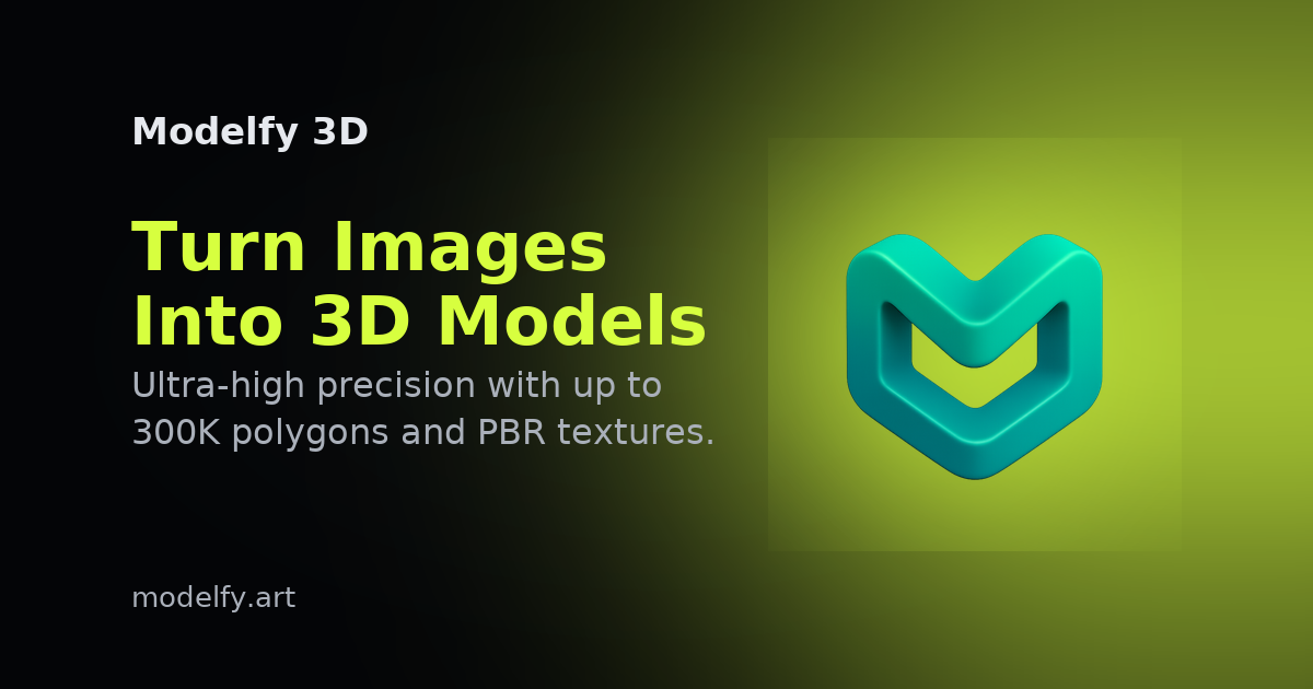 Cover image for Modelfy 3D - AI Image to 3D Model Generator