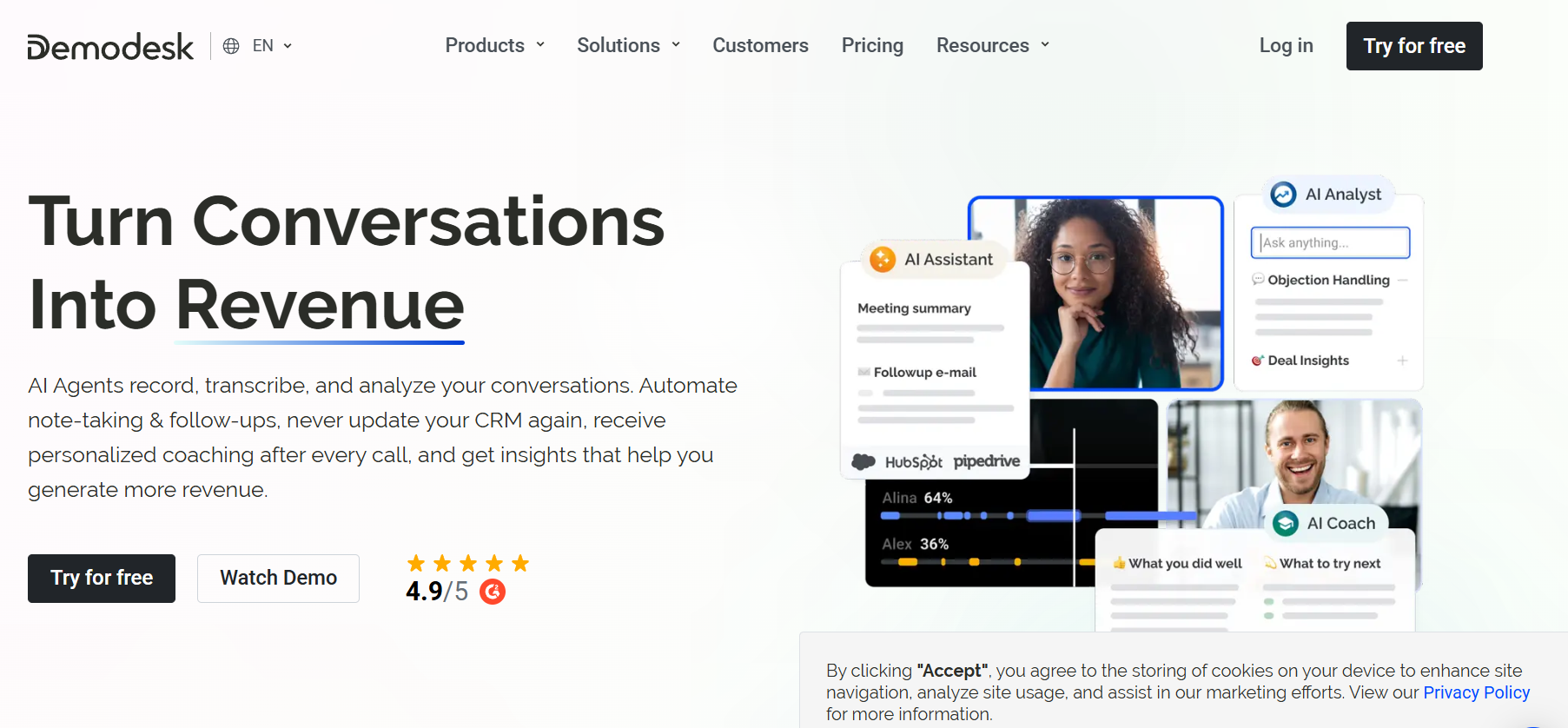 Cover image for Demodesk: AI Sales Platform for Revenue Teams