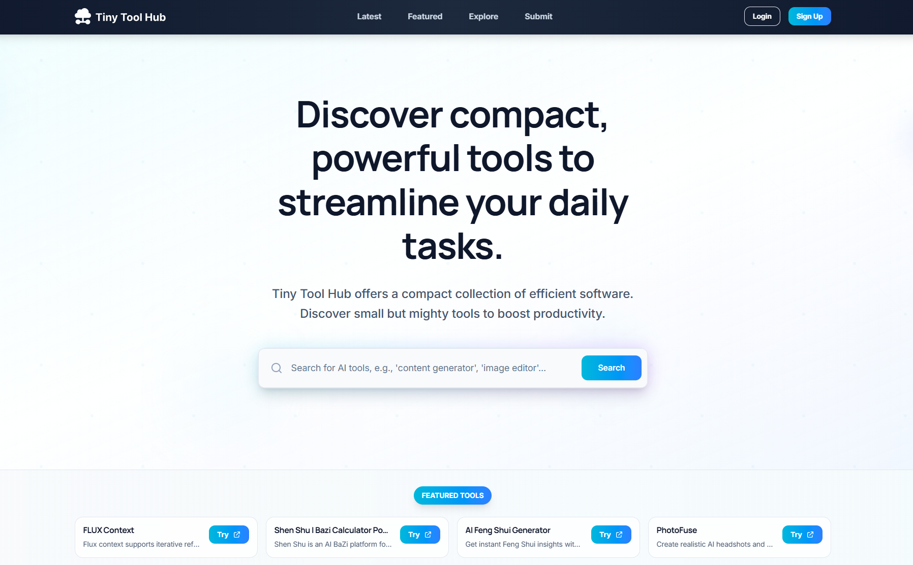 Cover image for Tiny Tool Hub