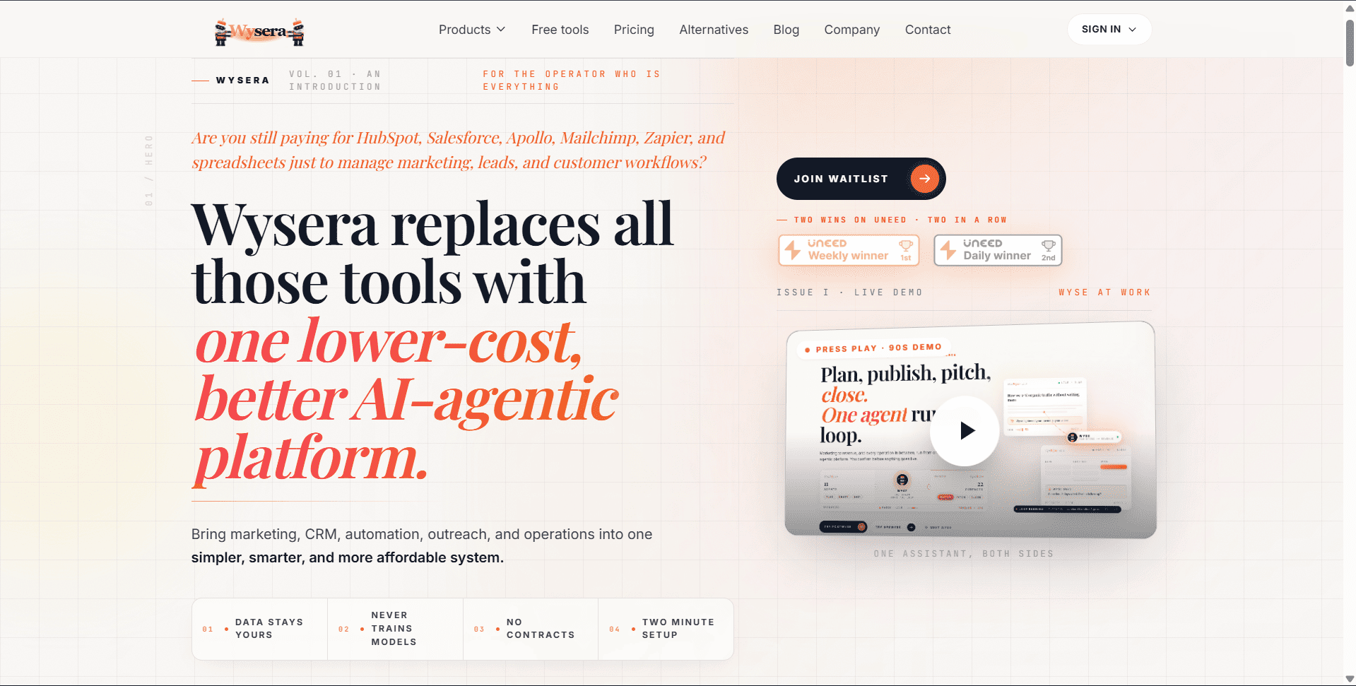 Cover image for Wysera — One AI Platform That Runs Your Marketing and Sales
