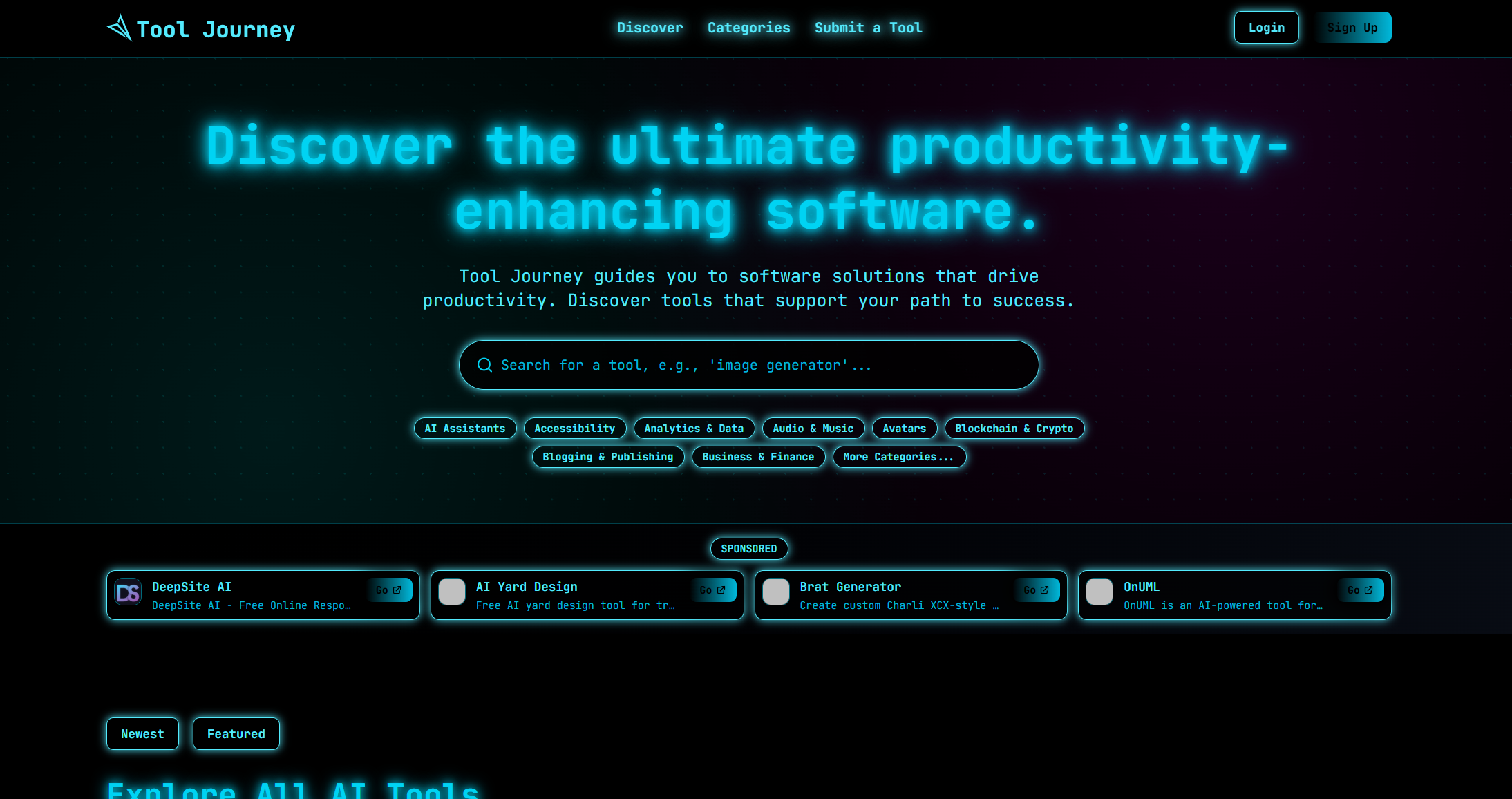 Cover image for 🌐 Tool Journey: Your Gateway to AI-Powered Productivity