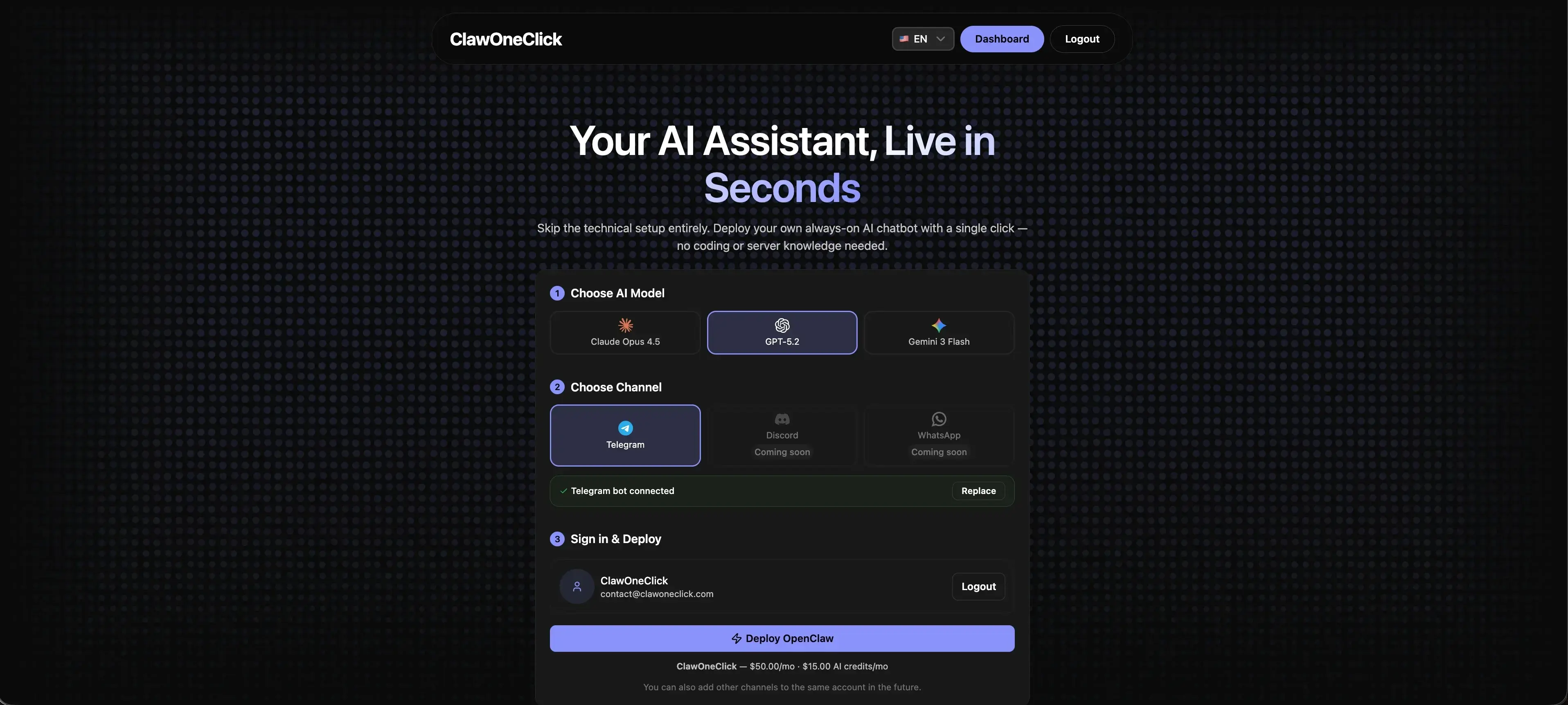 Cover image for ClawOneClick