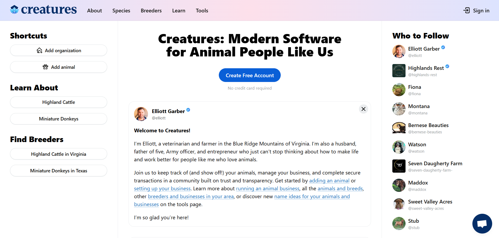 Cover image for Creatures