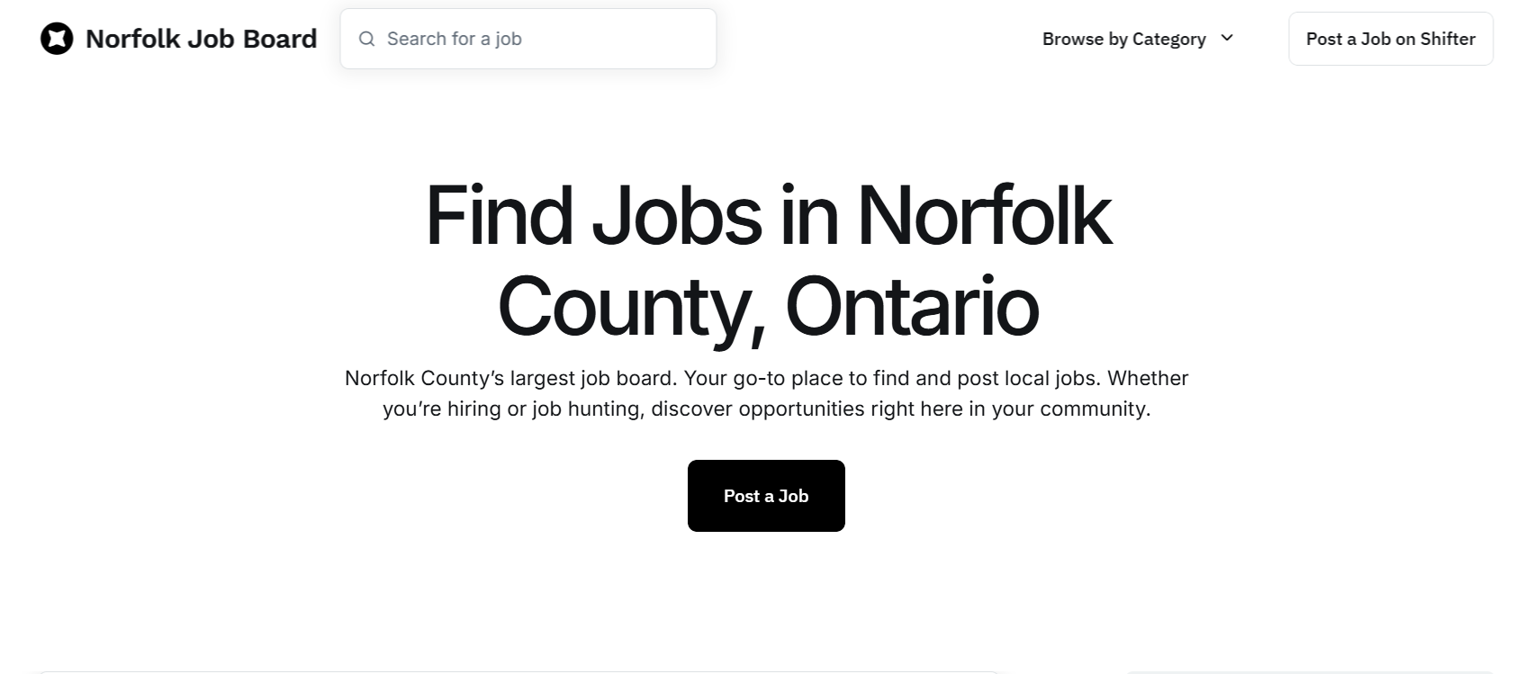 Cover image for Norfolk County Job Board: Local Jobs