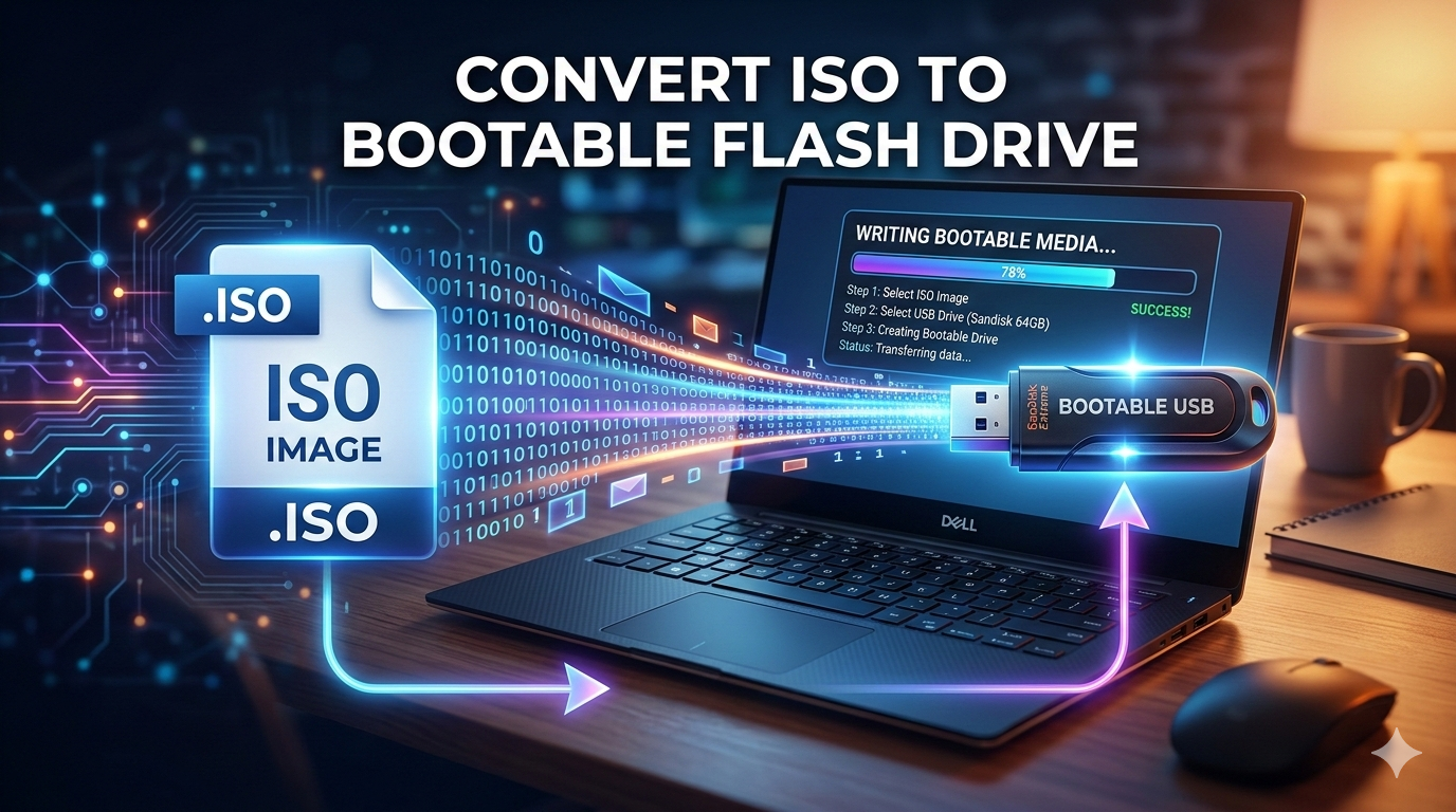 Cover image for Convert ISO to Bootable Flash Drive