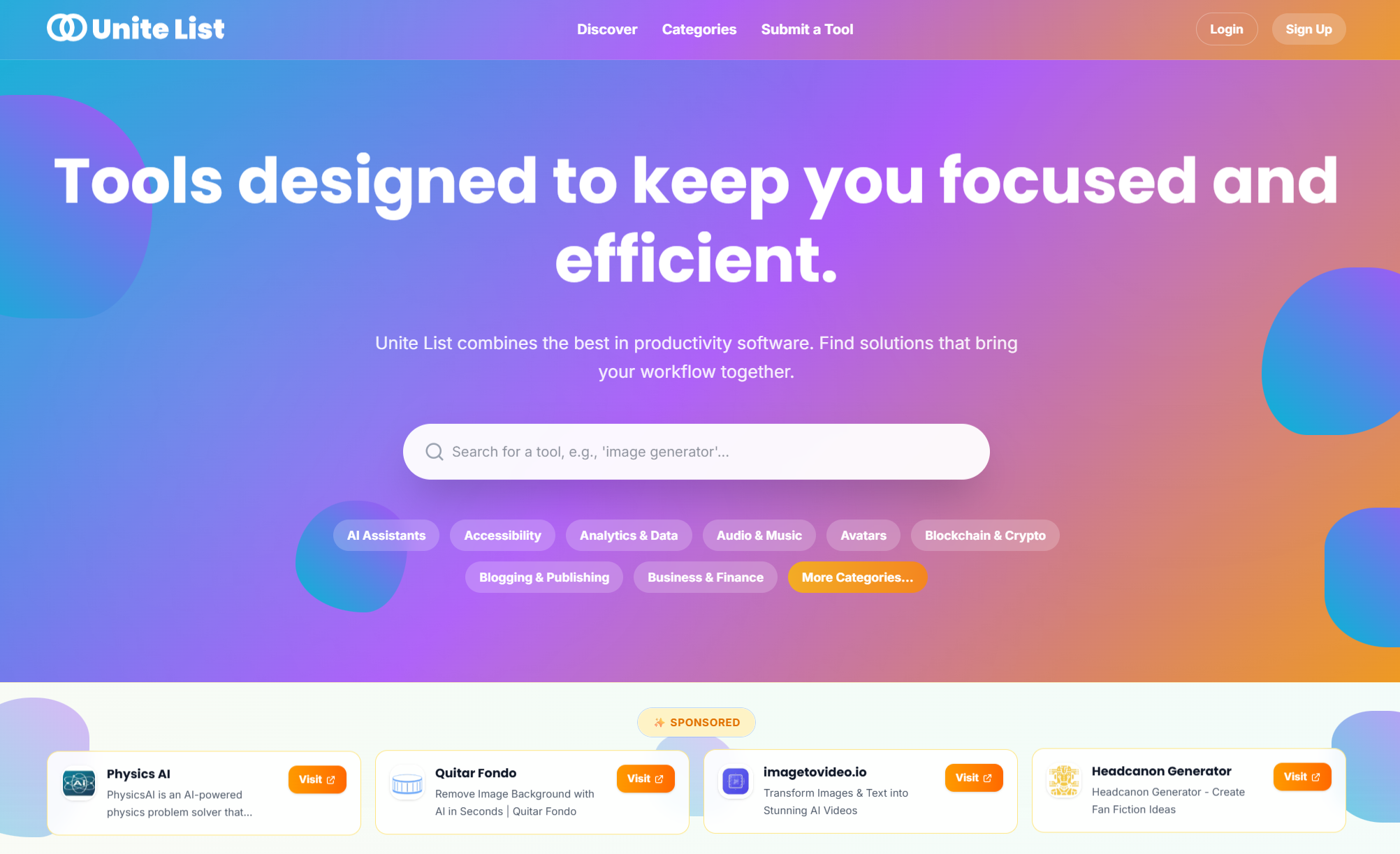 Cover image for Unite List: The Ultimate AI Tool Directory for Productivity and Innovation