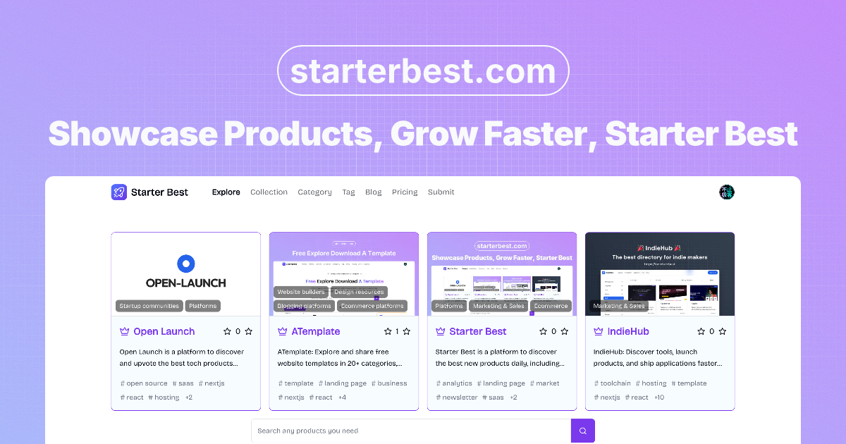 Cover image for End Search Fatigue! StarterBest.com – Your Free Gateway to 2X Productivity