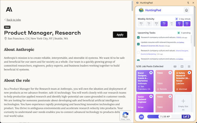 Cover image for HuntingPad: The Chrome Extension for Ambitious Job Seekers