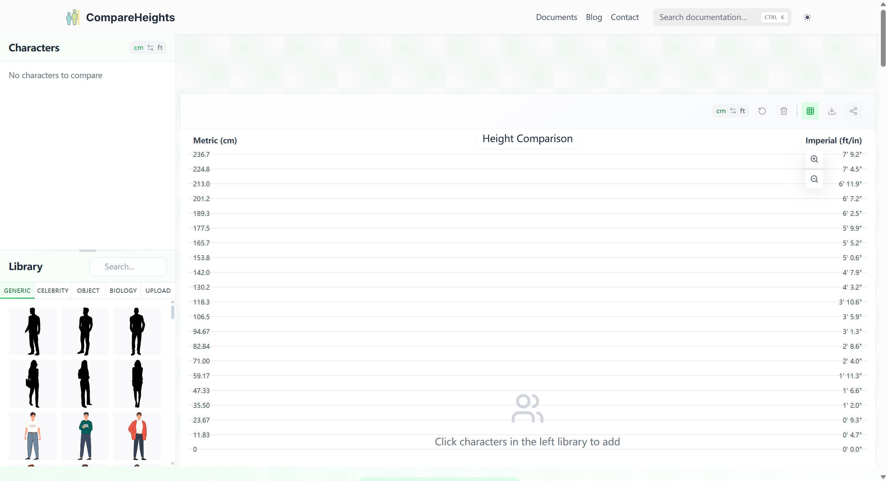 Height Comparison homepage