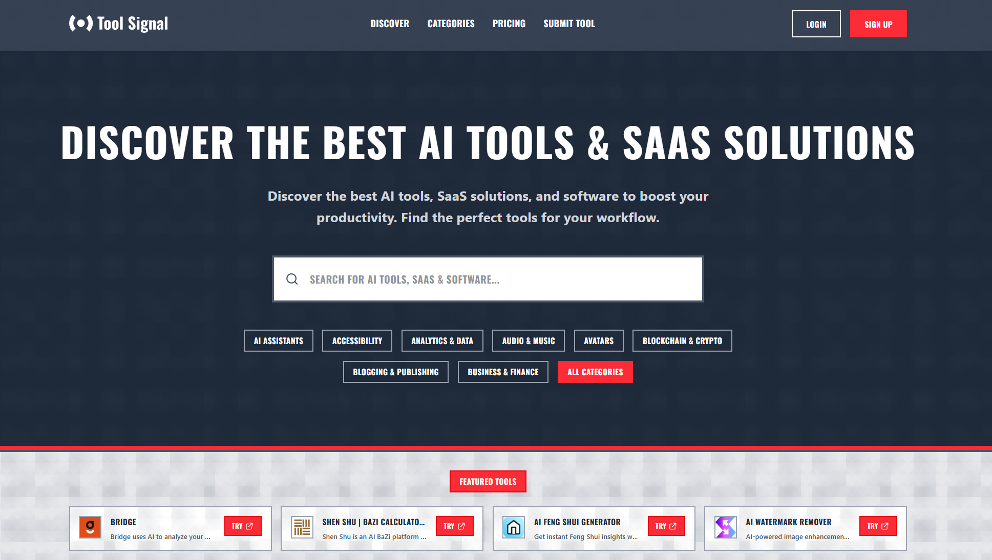 Cover image for 🚀 Tool Signal: Discover the Best AI Tools & SaaS Solutions