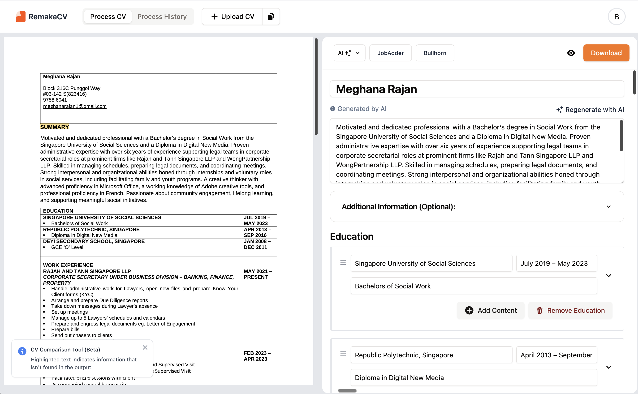 Cover image for RemakeCV: AI-Powered Resume Formatting for Recruitment Agencies